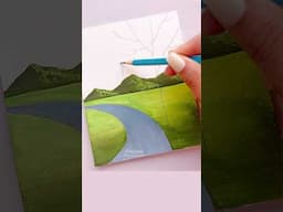 Easy scenery painting #painting #art #shorts