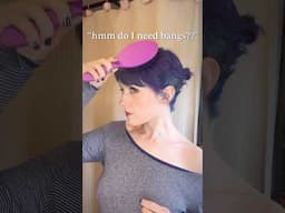 Cutting my hair at home | giving myself bangs ✂️✂️ #haircut #hairstyle #alternative #haircolor #alt
