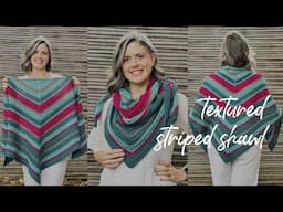 How To Crochet The Gemma Shawl A Top Down Textured And Striped Triangle Shawl Video Tutorial
