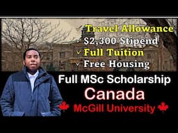 Full MSc Scholarship with $2,300 Monthly Stipend in Canada: McCall MacBain Scholarship