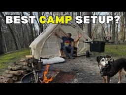 This Camp setup has EVERYTHING! Extravagant Camping Trip with my dog