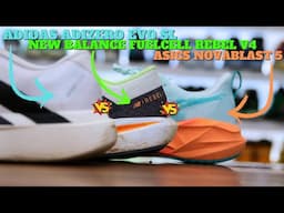 Adidas Adizero Evo SL vs New Balance FuelCell Rebel v4 vs Asics Novablast 5