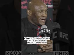 Emotional Kamaru Usman fights back tears after win at #UFCAtlanta