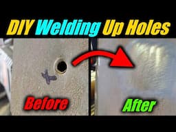 How To Weld Holes On Sheet Metal | Flux Core Welding For Beginners |