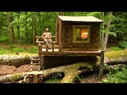Off-grid Viking House in the Forest -Building a Wood Cabin - Part 2