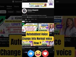How to change Autodubbed voice into Normal voice | YouTube New Features #shortsviral #shortsvideo