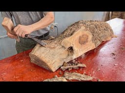 Rustic Charm Combines Modern Design From Deformed Logs // How To Make Furniture From Solid Wood