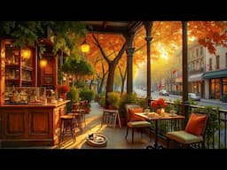 Jazz Relaxing Music & Cozy Autumn Porch Ambience 🍂☕ Smooth Jazz Instrumental Music for Relaxing Mood