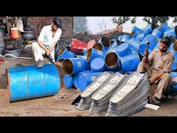 Recycling of Old Metal Drum to Make Motorcycle Seats | Amazing Factory Recycling Process