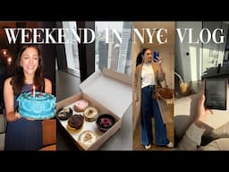 VLOG: NYC weekend in my life! birthday celebrations, sephora sale haul, crumbl taste test