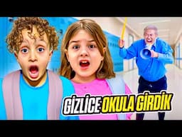 KUZEY ELİF GİZLİCE OKULA GİRDİK !! OKULDAN GÜVENLİKTEN KAÇIŞ !!