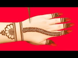 Back hand easy mehndi design 2025