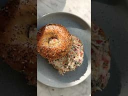Easy Garden Veggie Cream Cheese 🥯 | hot for food #Shorts