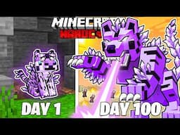 I Survived 100 Days as an AMETHYST TIGER in HARDCORE Minecraft