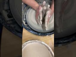 2021 Pottery Class centering and pulling a wall