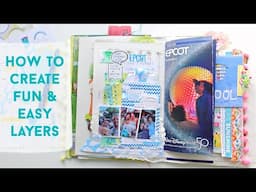 HOW TO CREATE FUN & EASY LAYERS | New To Journaling | Ideas & Inspiration | Junk Journaling