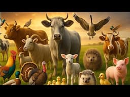 Lively Farm Animal Sounds: Cow, Buffalo, Horse, Sheep, Goat – Animal Videos