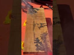 Fractal burning curly maple! #carpentry #wood
