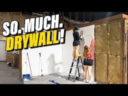 Drywall Hung on a GIANT Wall - Making Big Progress at ATR HQ!