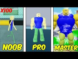 Noob Becomes the STRONGEST With 100x BOOSTER in Roblox Strongman Simulator