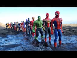 SPIDER-MAN 024 VS BIG HULK 404, TEAM AVENGERS 5 VS THANOS VS SUPERMAN, BATMAN, THE FLAZH