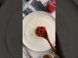 Feta Eggs and Beans Open Tacos