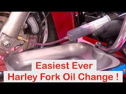 Harley Heritage Softail:- Easiest Way Ever To Change Fork Oil !