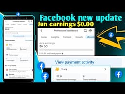 Facebook new update Jun earnings $0.00 / $100.00 until next payout Facebook | view payment activity