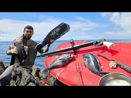 Freedive Spearfishing Catch and Cook with my Gas Gun