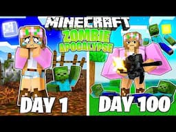 I Survived 100 DAYS in a ZOMBIE APOCALYPSE in Minecraft