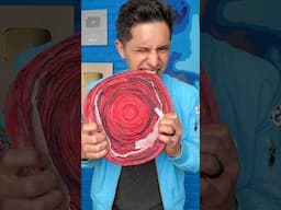 GIANT Freeze Dried Fruit Roll Up! 😱🍎 #trendytreats #candy #freezedried #asmr #satisfying