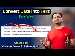 How to Convert Date into Text 📆or Date of Birth into Word Converter