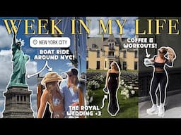week in my life in NY ♥️ trader joe's haul, hudson river boat ride, jaz's wedding