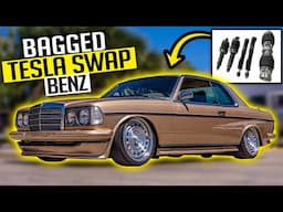 Tesla Swapped W123 Mercedes Air Ride Install - EV Mercedes Benz Build Ep. 5