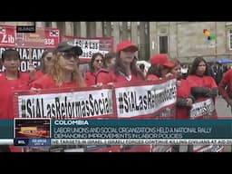 Massive demonstrations by Colombian workers against anti-labor reforms