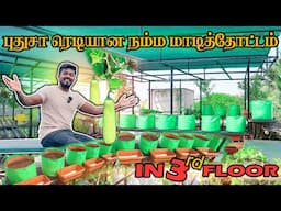இந்த குட்டி இடத்துலயும் இவ்ளோ சூப்பரா மாடித்தோட்டம் போட முடியுமா ??? | New Terrace Garden Setup !!!