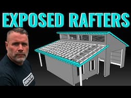 Pole Barn Build on a Budget | Exposed Rafter Tails & Overhangs Installed