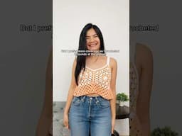 What changes would you make to this crochet top? Turn it into a dress? Use 1 color? Add border? #diy