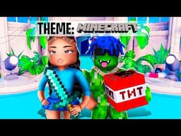 Buying MINECRAFT Themes With My BOYFRIEND in DRESS to IMPRESS!