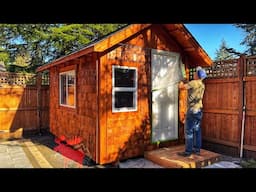 Laying a Small Paver Patio + Cedar Stain. Shed Studio Build #10