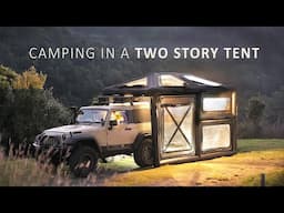 Epic GIANT TENT Camping on a Rain Forest Mountain | Solo Relaxing ASMR
