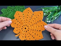 Fabulous Crocheted Easy Knitted Decorative Leaf Making🧶#crochet #knitting #handmade #diy #keşfet