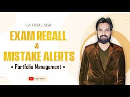 Concepts Recall - Portfolio Management | CA Final AFM