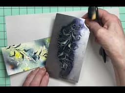 Brusho’s and the Sweet Poppy Twisted Vine Stencil