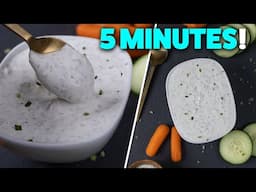 Homemade Protein Ranch Dressing or Dip | Healthy Low Calorie Recipe