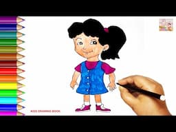 HOW TO DRAW AMY FROM DRAGON TALES CARTOON ! KIDS DRAWING BOOK !