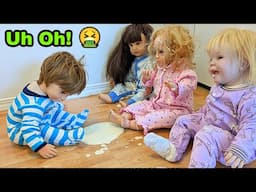 Reborn Boy Throws Up On Sisters Role play
