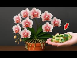 Put 1 Piece On The Base Of A Weak Orchid And It Will Bloom Immediately!