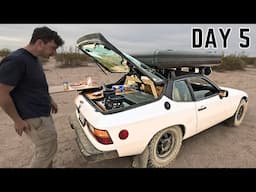 DIY Porsche Camper, Overnight in the Desert | Making Tacos (final day)