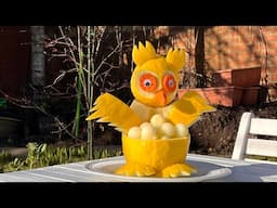 Art In Melon Owl Fruit Platter Ideas Cutting Tricks